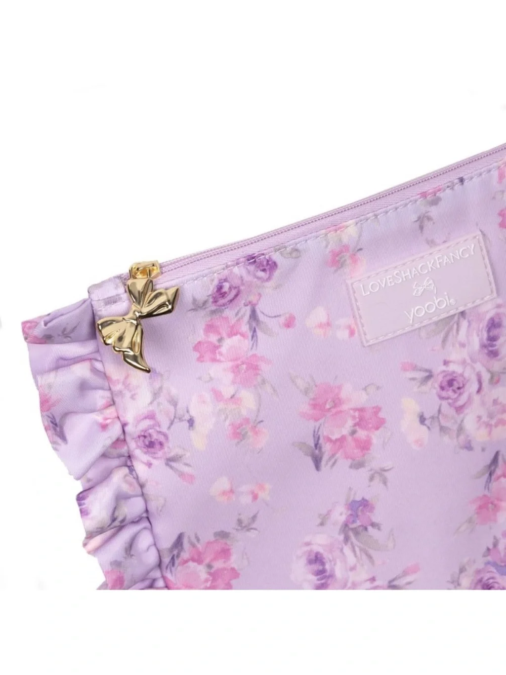 LoveShackFancy x Target Yoobi Happy Thoughts Flat Zip Pencil Case with Ruffles